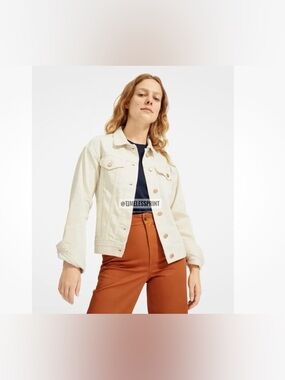 EVERLANE “The Denim Jacket” Button up Ivory White